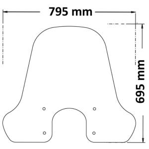 Parabrisas protección media VESPA gts 300 23 Â· 2